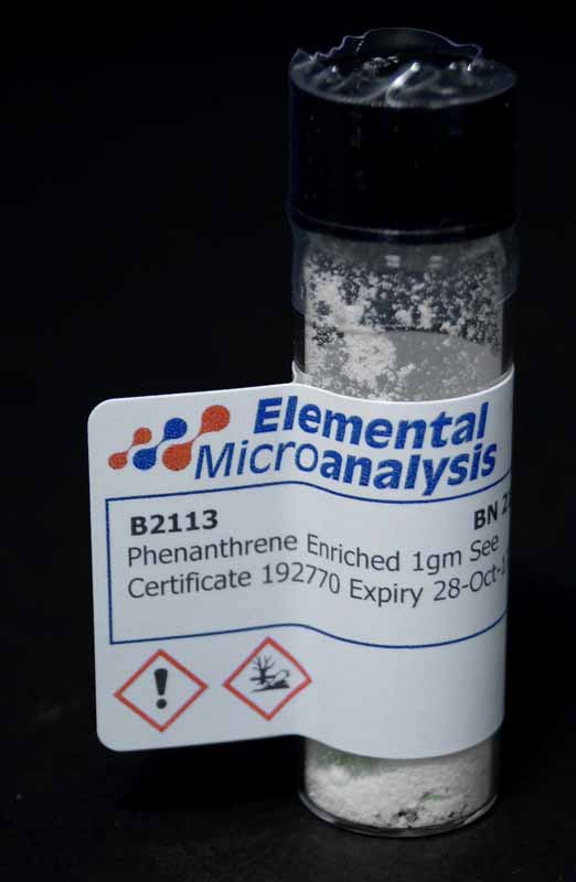 Phenanthrene Enriched 1gm See Certificate 466143 Expiry 22-APR-30

9 UN3077 NOT RESTRICTED
Special Provision A197